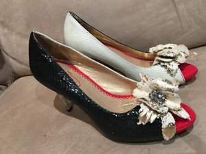 Poetic License Faithfully Yours Peep Toe Shoes Women's Size 36.5 - US 5/5.5 - Picture 1 of 12