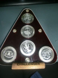(5) CHALLENGER .999 silver medals in case, New Area Of Space Exploration - Picture 1 of 4