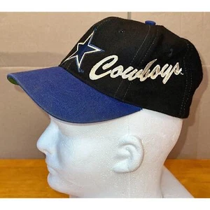 Vintage Dallas Cowboys Apex One Proline NFL Logo Schriftzug verstellbar Mütze Druckknopflasche - Bild 1 von 12