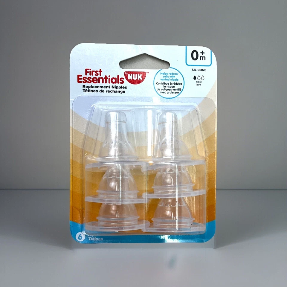 *LOT OF 252* Nuk First Essentials Replacement Nipples 0+m Newborn Slow Silicone - Image 1 of 2