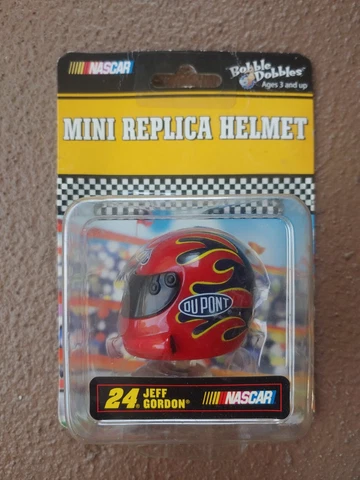 Bobble Dobbles NASCAR Jeff Gordon #24 Mini Replica Hand painted Helmet  DuPont Cover