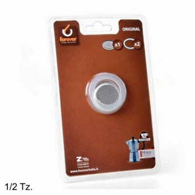 KAUFGUT RICAMBIO FOREVER 2 GUARNIZIONI SILICONE 1/2 TZ + 1 FILTRO X PRESTIGE TUTU' COCO'