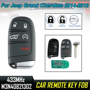 Keyless Entry Car Remote Key Fob 433MHz For Jeep Grand Cherokee 2014-2018 SU - Foto 1 di 8