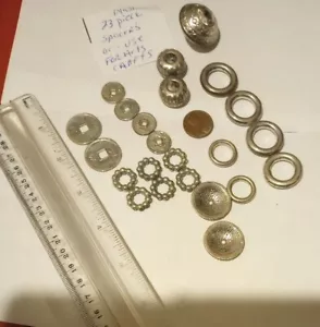 Geerntetes silberfarbenes Metall, Kunststoff gemischt Zwischenperlen 23, Stück - Bild 1 von 18
