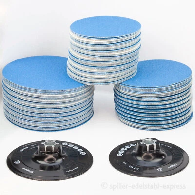 Klingspor PS 21 FK Edelstahl Schleifscheibe Schleifpapier Klett Haftstützteller