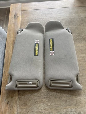 1999 - 2003 Acura TL CL Sun Visor Pair Set Driver Passenger Left Right BEIGE OEM - Image 1 of 4