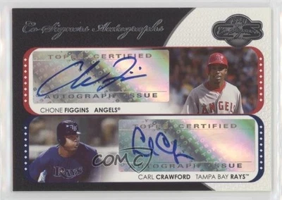 2008 Topps Co-Signers Co-Signers Auto Chone Figgins Carl Crawford #CS-FC Auto - Image 1 of 2