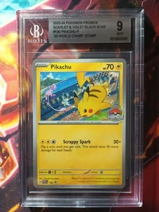 Pokemon Pikachu #190 Promo World Champ 2024 BGS BECKETT 9 MINT - Picture 1 of 1