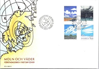 FDC Sweden 1990 - Norrköping - Moln Och Väder- Förstadagsbrev - A00553 - Image 1 of 2