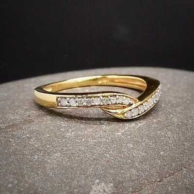 2 Ct Round Lab Created Diamond Stunning Wedding Band Ring 14K Yellow Gold Plated - Image 1 of 4