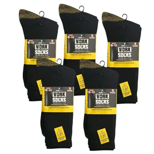 Mens Chunky Work Socks Workwear Boot Socks 5 or 15 pairs UK 6-11 Socks for Work - Picture 1 of 8