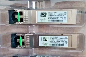 Módulo transceptor Cisco GLC-ZX-SMD Cisco 1000BASE-ZX SFP, 1550nm, 80 km, LC, SMF - Imagen 1 de 3