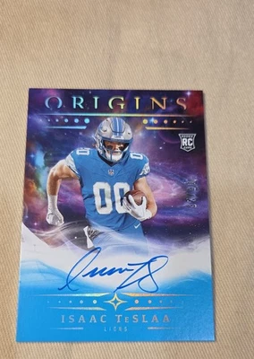 2025 Panini Origins Isaac Teslaa Rookie Autographs Turquoise /25  - Image 1 of 4