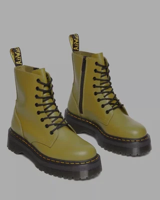 Botas de plataforma Dr. Martens Jadon antiguas oliva para mujer talla 9 cuero liso NUEVAS Foto 1 de 4