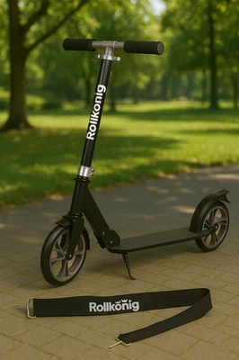 Rollkönig Cityscooter  , schwarz – Tretroller für Kinder & Erwachsene (wie neu) - Bild 1 von 3