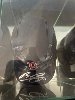 RAFAEL DEVERS AUTOGRAPHED RED SOX MINI BATTING HELMET JSA W/ PEN  - Image 1 of 3