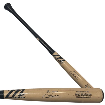 Alec Burleson St Louis Cardinals Autographed 2025 Game Used Marucci Bat w/ Inscr - Image 1 of 4
