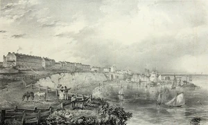 Französische Küstenlandschaft, um 1820, Lithographie Unbekannt (19.Jhd) - Picture 1 of 5