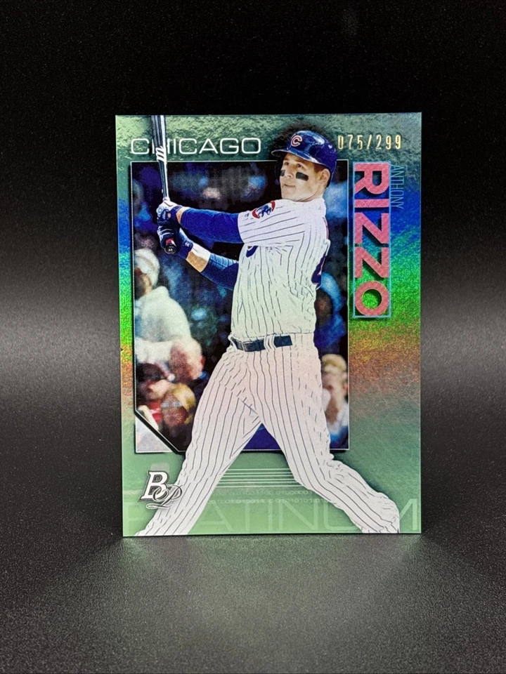 Anthony Rizzo Teal /299 - 2020 Bowman Platinum - Chicago Cubs Legend - Image 1 of 2