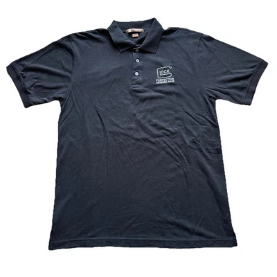 Camisa polo grande negra con distribuidor autorizado Glock para hombre mercancía de armas de fuego Foto 1 de 4