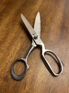 Vintage Scissors 8" Chrome Finish - Picture 1 of 5