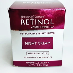 Retinol Night Cream | Anti-Aging Moisturizer for Fine Lines & Wrinkles 1.7oz - Picture 1 of 9