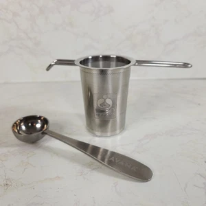 Teavana Perfectea Edelstahl Teelöffel Löffel + Loseblatt Steilei - Bild 1 von 12