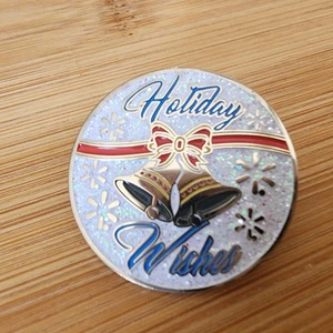 Holiday Wishes Pin Sombrero Chaleco Chaqueta Brilla Copos de Nieve Navidad Coleccionable - Imagen 1 de 4