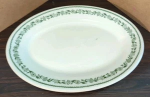 Buffalo China Co Kenmore, Green, Oval Platter Restaurantware, Transferware - Picture 1 of 8
