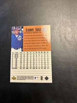 C53d Sammy Sosa #65 Chicago Cubs, 1999 Upper Deck, Century Legends - Image 1 of 2