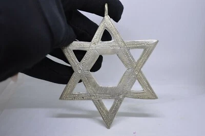 Artefacto Antiguo Judío Judea Cristiano Romano Estrella de David Billon Plata Foto 1 de 4