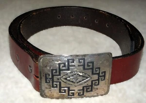 VINTAGE SILVER BELT BUCKLE - Picture 1 of 12