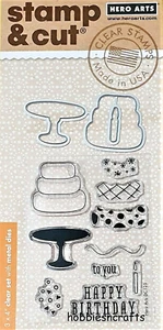 DC125 BIRTHDAY & SENTIMENTS Clear Stamp & Die Set - 13 PIECES - Bild 1 von 3