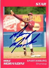 Mike Mickey Morandini 1989 Signed Minor League Baseball Card #120 PHILLIES  AUTO