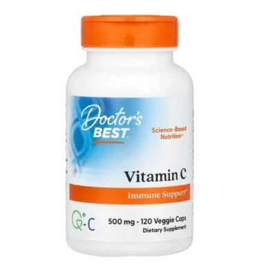 Doctor's Best, Vitamina C con Q-C, 500 mg, Inmune Saludable, 120 Cápsulas Vegetarianas Foto 1 de 3
