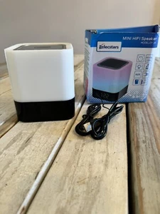 New/Open (Box Damaged) Elecstars Mini HiFi Speaker Model DY28 Lamp/Clock/Speaker - Picture 1 of 8