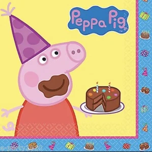 PEPPA PIG LUNCH NAPKINS (16) ~ Birthday Party Supplies Dinner Large Nickelodeon - Picture 1 of 2
