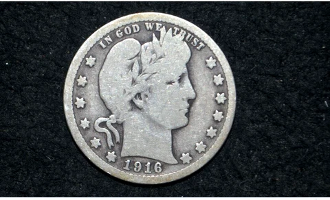 1916-D Barber Quarter * 90% Silver ** CHOICE VG ** FREE SHIPPING Cover
