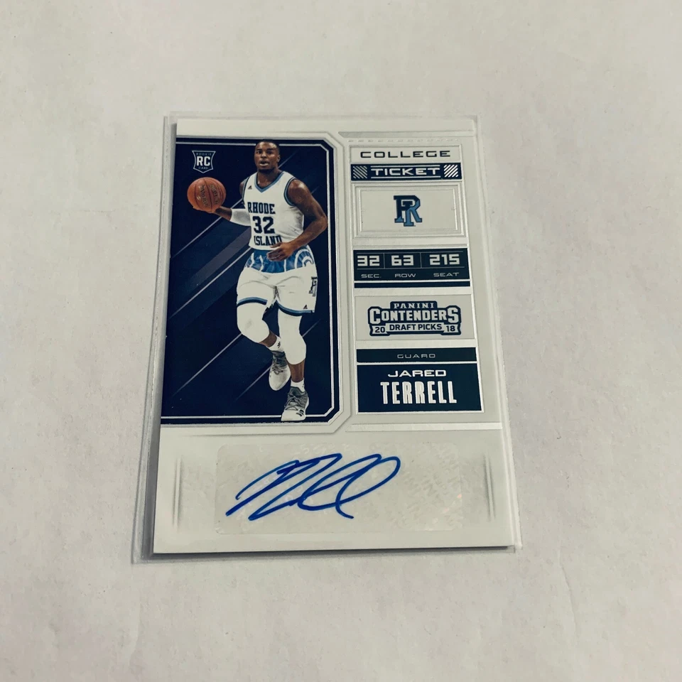 F80801  2018-19 Panini Contenders Draft Picks #99 Jared Terrell AUTO RC - Image 1 of 1