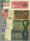 WWII GERMANY BANKNOTE, COIN AND STAMP SET * J *