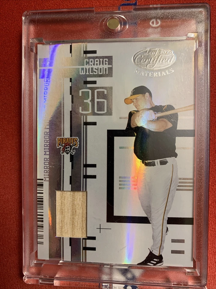 2005 Leaf Сертифицированные Материалы Зеркальные Белые Материалы Летучие мыши /250 Craig Wilson #29 - Изображение 1 из 4