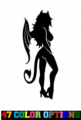 Adesivo de vinil adesivo de carro caminhão laptop - Pinup adulto para-lamas meninas sexy diabo v2 - Imagem 1 de 4