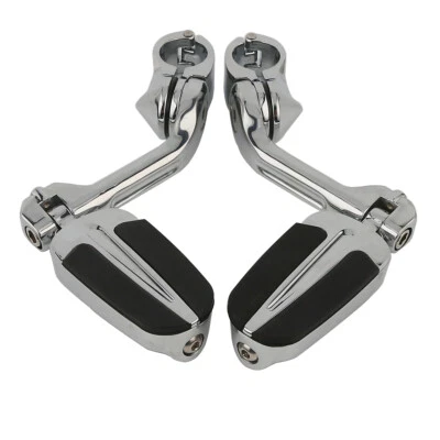 Estriberas de barra de carretera montaje ajustable en ángulo largo aptas para Harley Road Glide King Foto 1 de 4