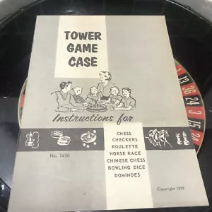 Multiple Games In Carrying Case Sears 1959 Roulette Chess Checkers And More RARE - Bild 1 von 7