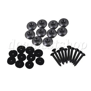 10x Mushrooms Head Strap Locks Black Chrome Guitar Strap Buttons for Guitar Part - Picture 1 of 9