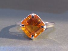 Ring Statement Ring  Mandarin Orange Citrine & Diamond Ring  Size U   (3285L4J)