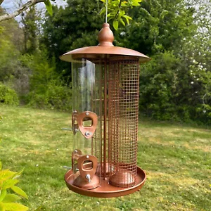 Hanging Wild Garden Bird Feeder 3 in 1 Seed, Nut, Fat Ball Suet Feeding Station - Picture 1 of 7