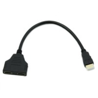 15HE Black HDMI Mae To 2 HDMI emae 1 In 2 Out Spitter Cabe Adapter Converter
