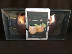Taza de mula de Moscú (paquete de 2), tazas de cobre de 20 oz con asas doradas - Imagen 1 de 5