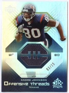 Camiseta deportiva de novato UD Reflections: Andre Johnson Texans Offensive Threads 2004 #03/15 - Imagen 1 de 2